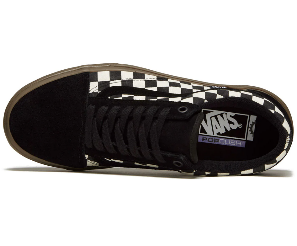 Vans BMX Old Skool Pro Shoes Checkerboard Black Dark Gum