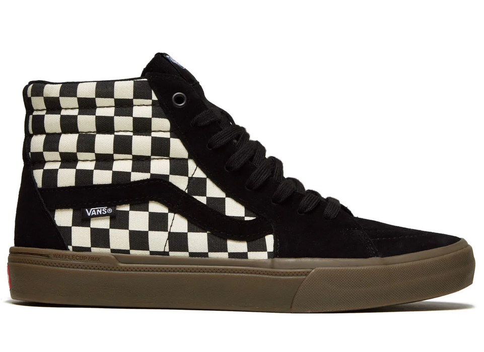 Vans Sk8 Hi Pro BMX Shoes (Checkerboard Black/Dark Gum)